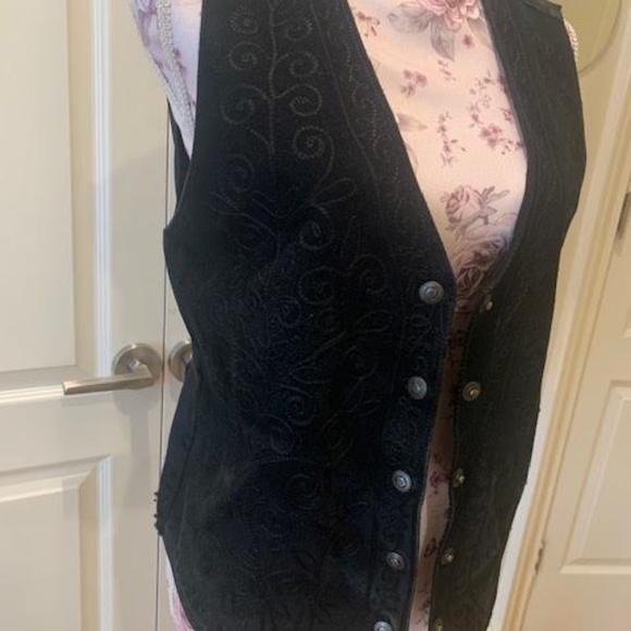 Vintage Jane Ashley Suade Vest Size Medium - Picture 2 of 3
